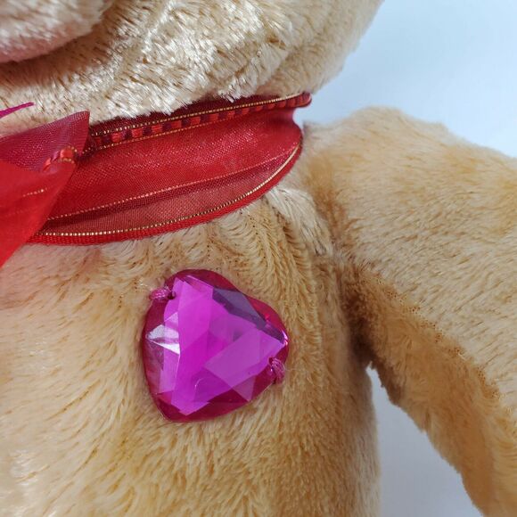 Dan Dee Plush Stuffed Animal 12" Brown Teddy Bear Valentine's Day Pink Heart - Picture 8 of 9